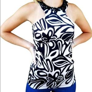 Trina Turk Silk Halter Jewel Neckline 10